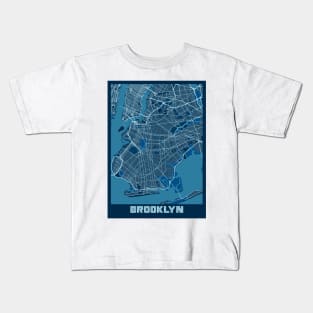 Brooklyn - United States Peace City Map Kids T-Shirt